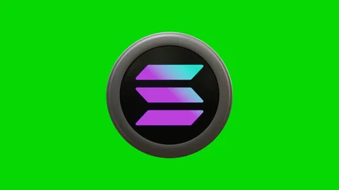 Cryptocurrency Solana Coin Editable Background Can