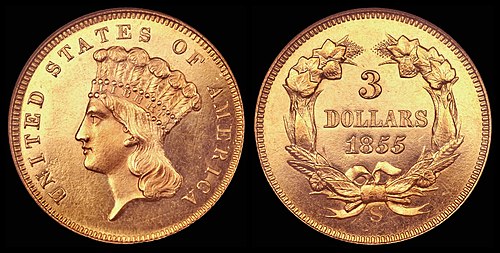 Three-dollar piece - Wikipedia