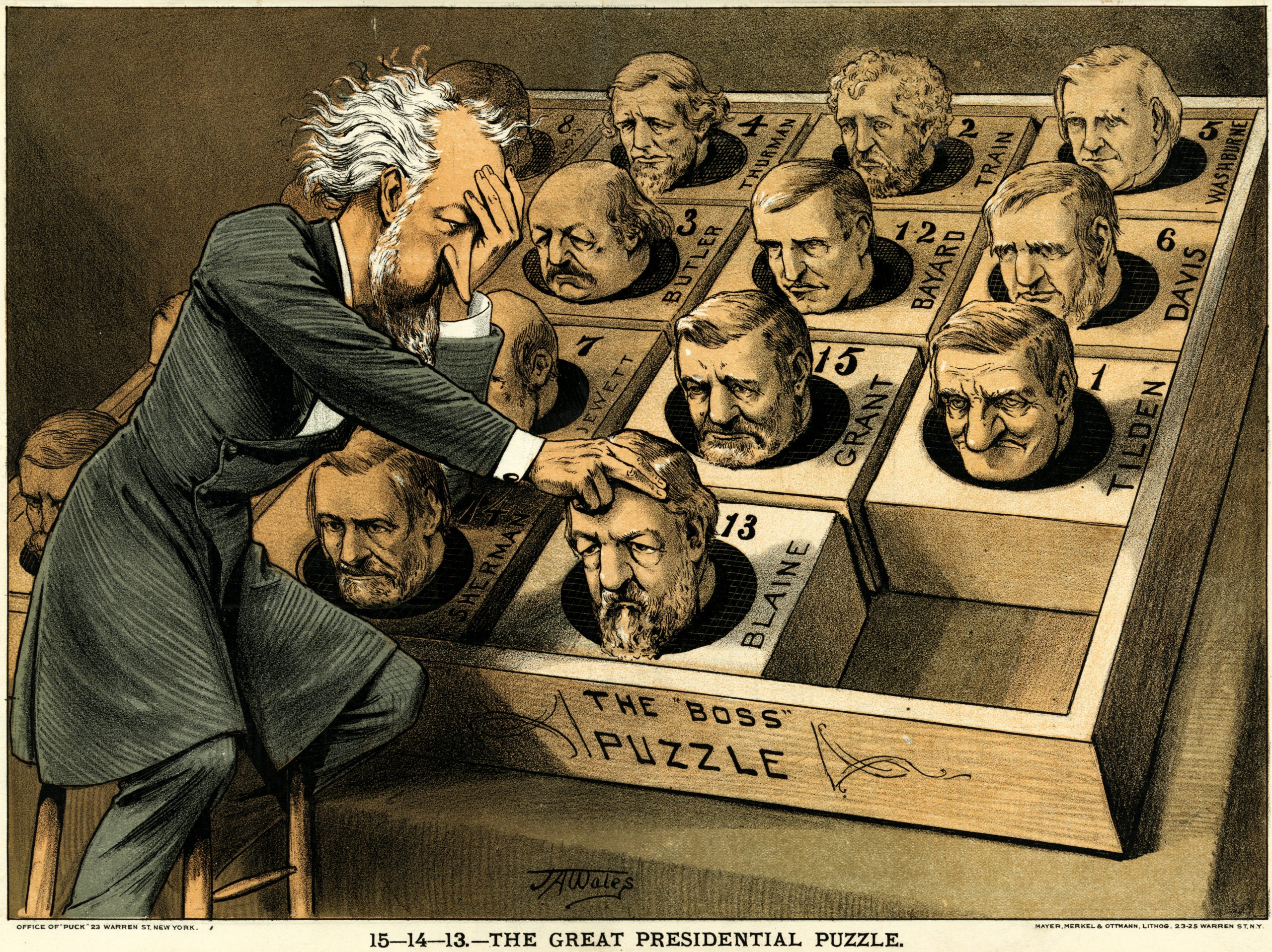 File:The great presidential puzzle, political cartoon by James ...