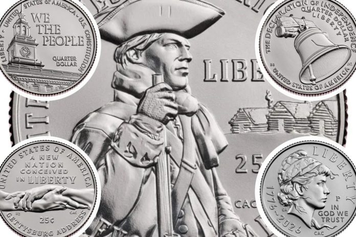 US Mint debuts new coin designs for America's 250th anniversary