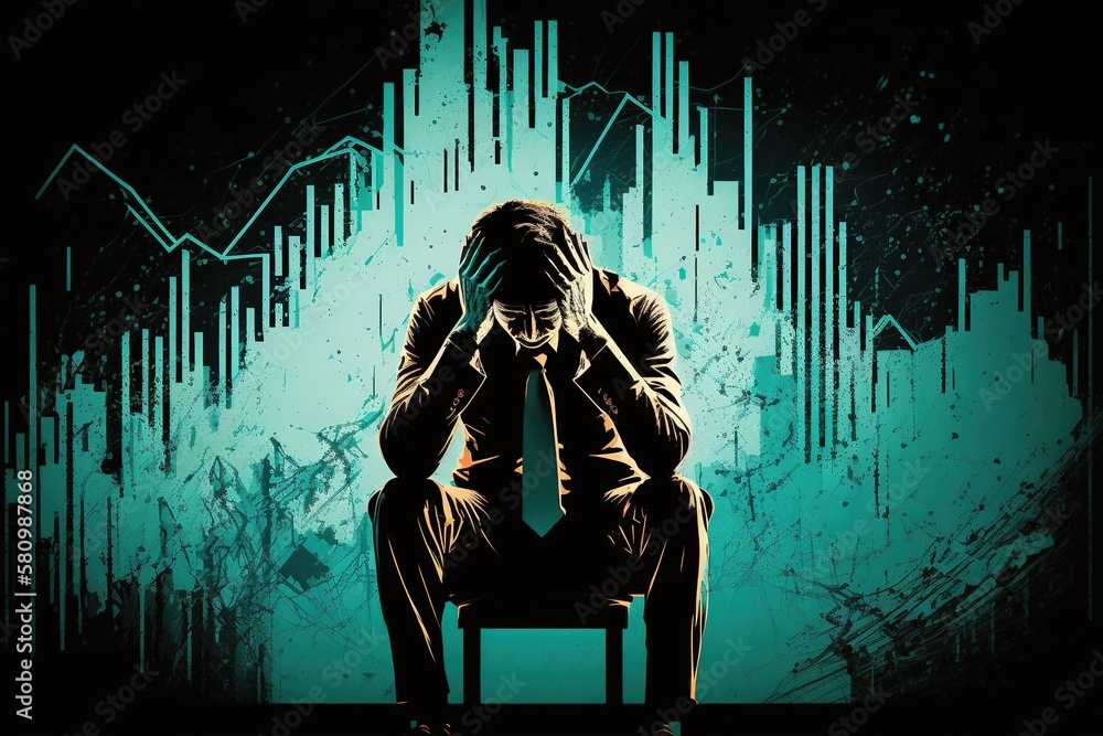 Stock market crash illustration, market volatility of crypto and ...