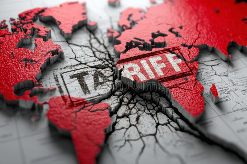 Global Trade War Concept Cracked World Map Tariff Stamp Stock Photos - Free  & Royalty-Free Stock Photos from Dreamstime