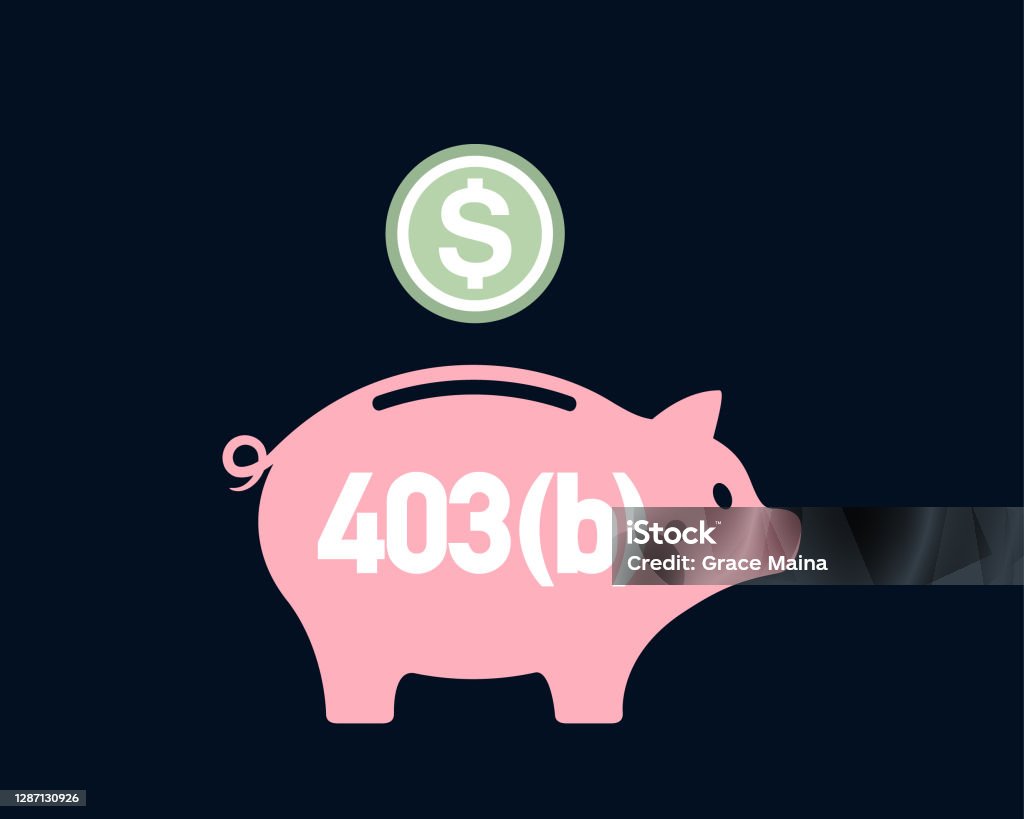 Piggy Bank With 403 Retirement Account Written On The Side Stock Illustration - Download Image Now - iStock