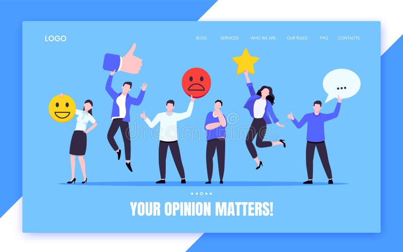 Employee Feedback Work Satisfaction Survey Business Concept Flat Vector  Illustration. Stock Vector - Illustration of smile, business: 331935009