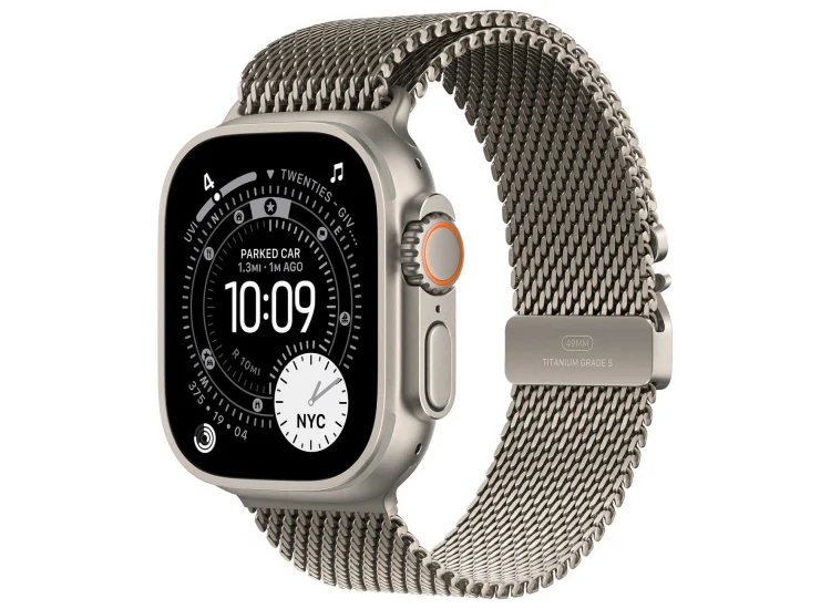 Apple Watch Ultra 3 GPS & Cellular 49mm Natural Titanium Case with L  Natural Milanese Loop - MF0E4LW/A