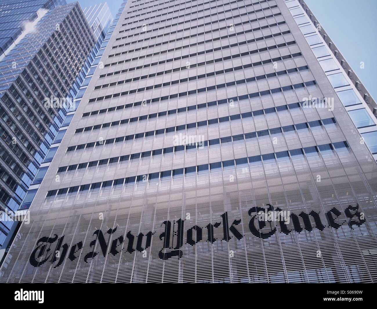Exterior of The New York Times building on 8th Avenue in Midtown Manhattan,  NYC Stock Photo - Alamy