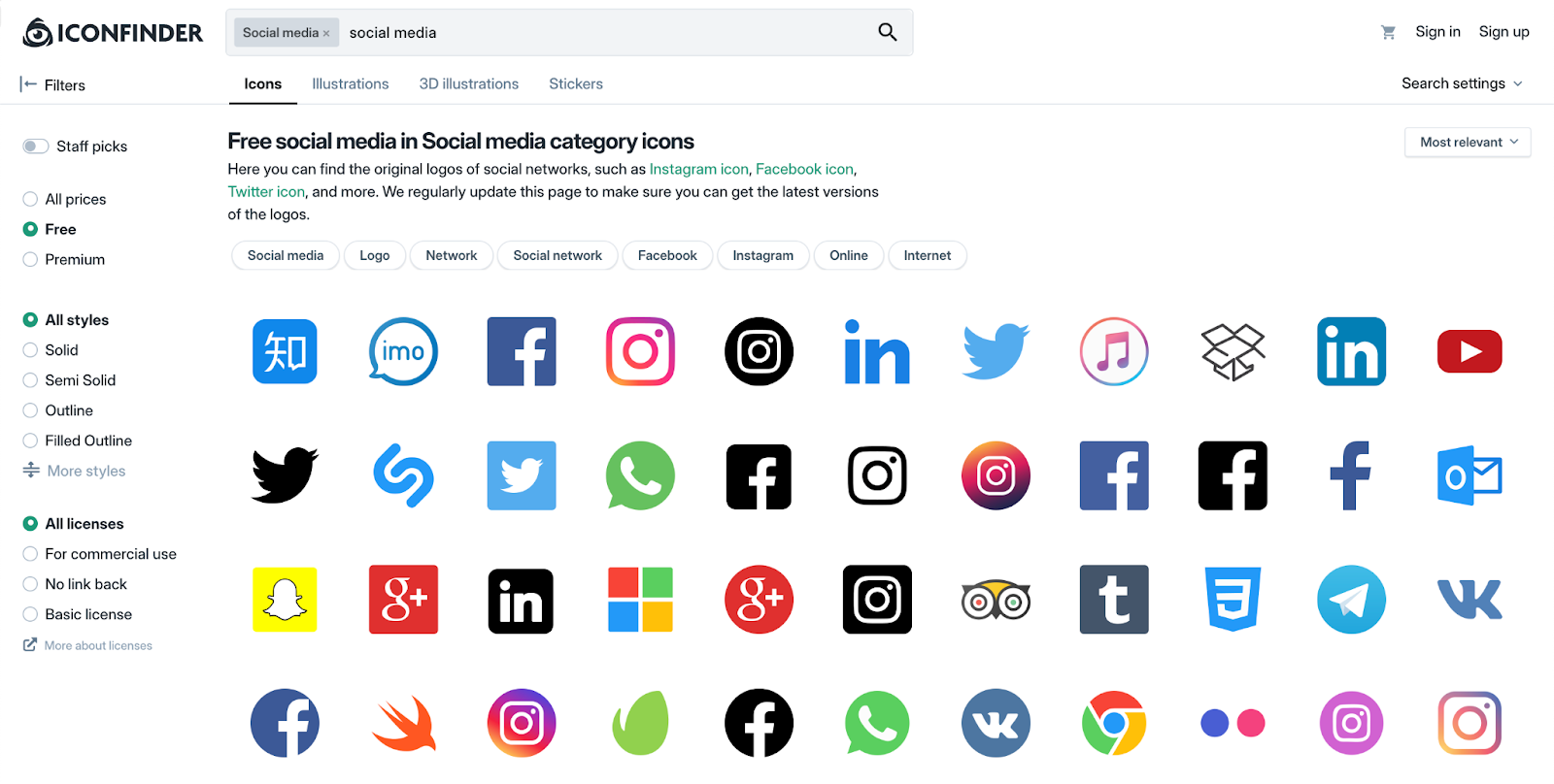 40 Free Social Media Icon Sets For Your Website