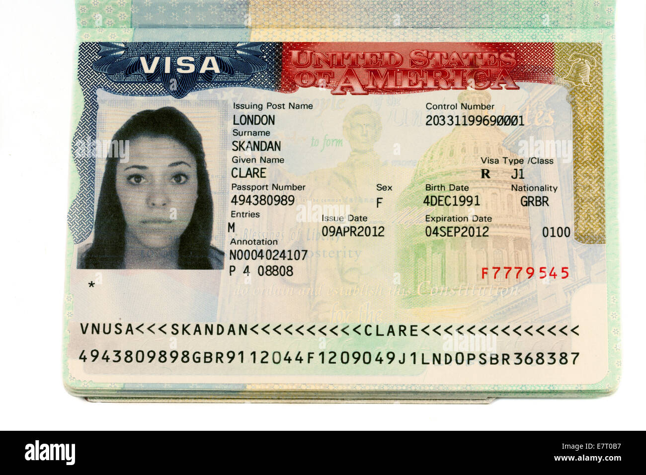 Visa stamp usa hi-res stock photography and images - Alamy